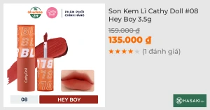 Son Kem Lì Cathy Doll 08 Hey Boy 3.5g 