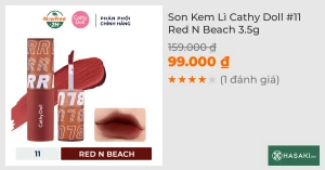 Son Kem Lì Cathy Doll 11 Red N Beach 3.5g
