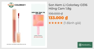 Son Kem Lì Colorkey O316 Hồng Cam 1.8g 