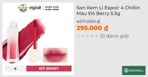 Son Kem Lì Espoir 4 Chillin Màu Đỏ Berry 5.5g