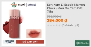 Son Kem Lì Espoir Marron Chou - Màu Đỏ Cam Đất 7.5g