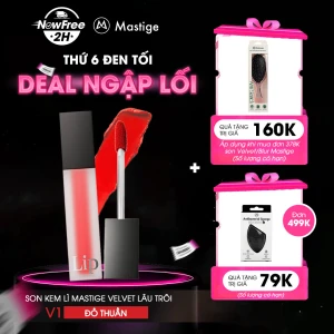 Son Kem Lì Mastige Velvet Lâu Trôi Màu V1 Đỏ Thuần 4.5ml