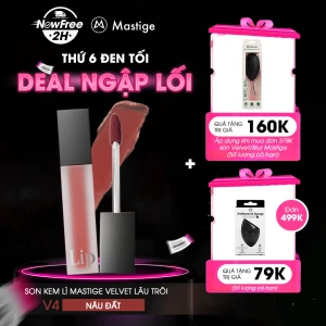 Son Kem Lì Mastige Velvet Lâu Trôi Màu V4 Nâu Đất 4.5ml