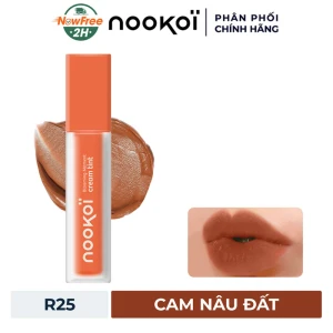 Son Kem Lì Nookoi Mềm Mịn Màu R25 Cam Nâu Đất 4g
