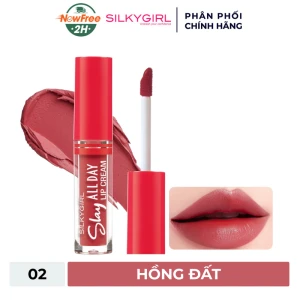 Son Kem Lì Silkygirl Lâu Trôi 02 Fancy - Hồng Đất 2ml 