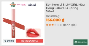 Son Kem Lì SILKYGIRL Màu Hồng Sakura 13 Spring 5.8ml