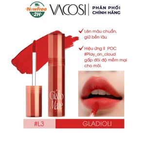 Son Kem Lì Vacosi L3 Gladioli Màu Đỏ Cam 5.5g