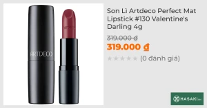 Son Lì Artdeco Perfect Mat Lipstick 130 Valentine's Darling 4g