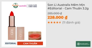 Son Lì Australis Mềm Mịn Editorial - Cam Thuần 3.2g