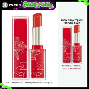 Son Lì B.O.M 802 Đỏ Cherry (Bản Giới Hạn 2024) 3.1g