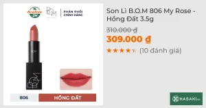Son Lì B.O.M 806 My Rose - Hồng Đất 3.5g