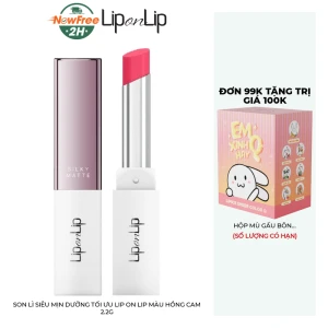 Son Lì Siêu Mịn Dưỡng Tối Ưu Lip On Lip Màu Hồng Cam 2.2g
