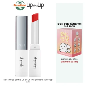 Son Màu Có Dưỡng Lip On Lip Màu Đỏ Mọng Juicy Red 2.2g