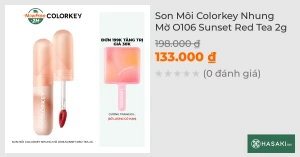 Son Môi Colorkey Nhung Mờ O106 Sunset Red Tea 2g