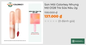 Son Môi Colorkey Nhung Mờ O128 Trà Sữa Nâu 2g