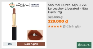 Son Môi L'Oreal Mịn Lì 276 Le Leather Liberated - Nâu Gạch 1.7g