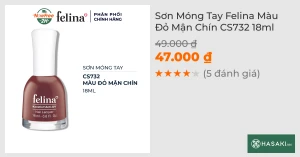 Sơn Móng Tay Felina CS732 Màu Đỏ Mận Chín 18ml