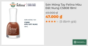 Sơn Móng Tay Felina CS808 Màu Đất Nung 18ml