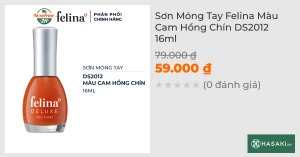 Sơn Móng Tay Felina DS2012 Màu Cam Hồng Chín 16ml