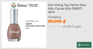 Sơn Móng Tay Felina DS8017 Màu Nâu Cacao Sữa 16ml