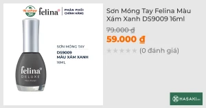 Sơn Móng Tay Felina DS9009 Màu Xám Xanh 16ml