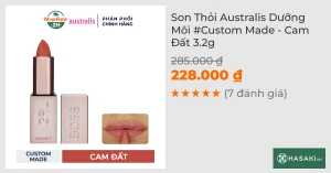 Son Thỏi Australis Dưỡng Môi Custom Made - Cam Đất 3.2g