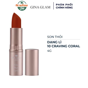 Son Thỏi Gina Glam Velvet Matte 10 Craving Coral 4g
