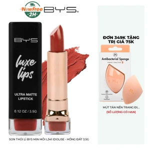 Son Thỏi Lì BYS Mịn Môi L341 Idolise - Hồng Đất 3.5g