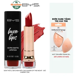 Son Thỏi Lì BYS Mịn Môi L342 Queen Of The Night - Đỏ Cherry 3.5g