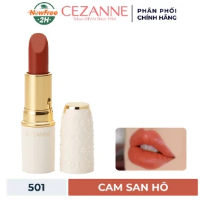 Son Thỏi Lì Cezanne Mềm Mịn Lâu Trôi 501 Cam San Hô 3.9g