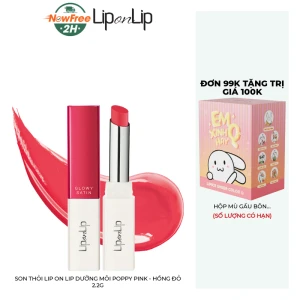 Son Thỏi Lip On Lip Dưỡng Môi Poppy Pink - Hồng Đỏ 2.2g
