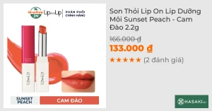 Son Thỏi Lip On Lip Dưỡng Môi Sunset Peach - Cam Đào 2.2g