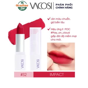 Son Thỏi Vacosi Mịn Lì S2 Impact Màu Đỏ Ruby