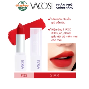 Son Thỏi Vacosi Mịn Lì S3 Star Màu Đỏ Cam