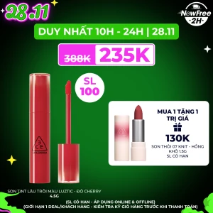 Son Tint 3CE Lâu Trôi Màu Luztic - Đỏ Cherry 4.5g