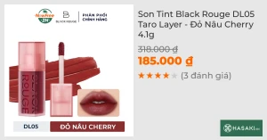 Son Tint Black Rouge DL05 Taro Layer - Đỏ Nâu Cherry 4.1g