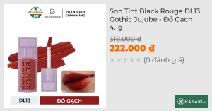 Son Tint Black Rouge DL13 Gothic Jujube - Đỏ Gạch 4.1g