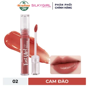 Son Tint Bóng Silkygirl 02 Sugar - Cam Đào 3g
