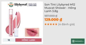 Son Tint Lilybyred M12 Muscat Shower - Hồng Lạnh 3.8g