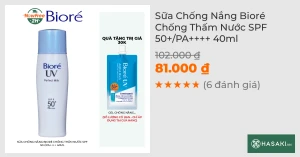 Sữa Chống Nắng Bioré Chống Thấm Nước SPF 50 /PA 40ml