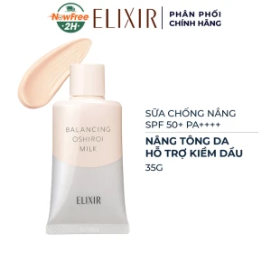 Sữa Chống Nắng Elixir Nâng Tông, Kiềm Dầu 35g