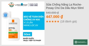 Sữa Chống Nắng La Roche-Posay Cho Da Dầu Mụn 50ml