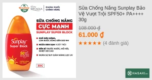Sữa Chống Nắng Sunplay Bảo Vệ Vượt Trội SPF50 PA 30g