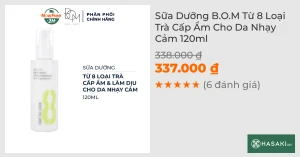 Sữa Dưỡng B.O.M Từ 8 Loại Trà Cấp Ẩm Cho Da Nhạy Cảm 120ml