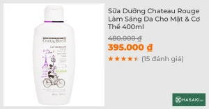 Sữa Dưỡng Chateau Rouge Làm Sáng Da Cho Mặt & Cơ Thể 400ml