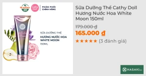 Sữa Dưỡng Thể Cathy Doll Hương Nước Hoa White Moon 150ml