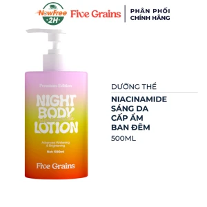 Sữa Dưỡng Thể Five Grains Sáng Da Cấp Ẩm Ban Đêm 500ml