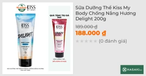 Sữa Dưỡng Thể Kiss My Body Chống Nắng Hương Delight 200g