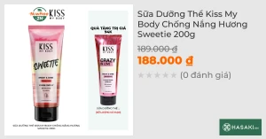 Sữa Dưỡng Thể Kiss My Body Chống Nắng Hương Sweetie 200g