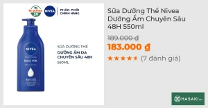 Sữa Dưỡng Thể Nivea Dưỡng Ẩm Chuyên Sâu 48H 550ml